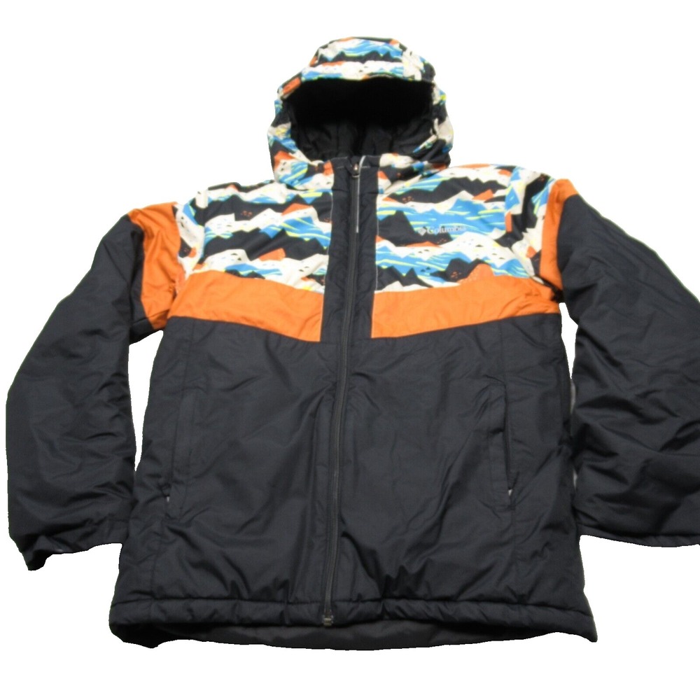 Columbia Jacket Youth XL Black Hood Waterproof Insulted Puffer Lightning Lift II